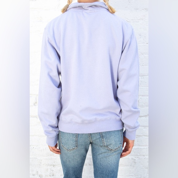 0162 - Brandy Melville Lavender Quarter-Zip Sweatshirt - Picture 3 of 8